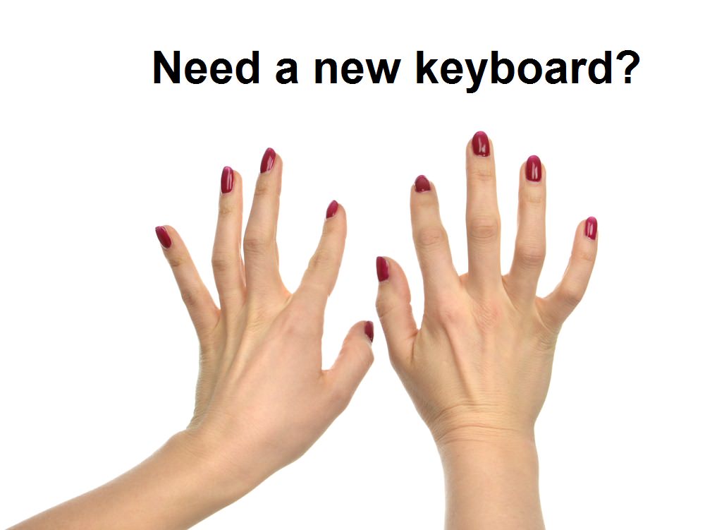 hands but no keyboard