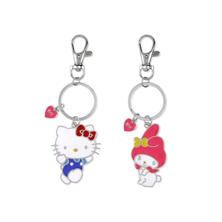 Kids Euroswan Girls Multi Hello Kitty Metal Bff 2 Pcs Keychain Set - Image 2