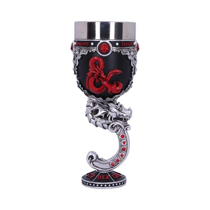 Animals & Nature Unisex Kids Black/Red/Silver Dungeons & Dragons Fantasy Role Play Die D20 Goblet - Resin - Image 6