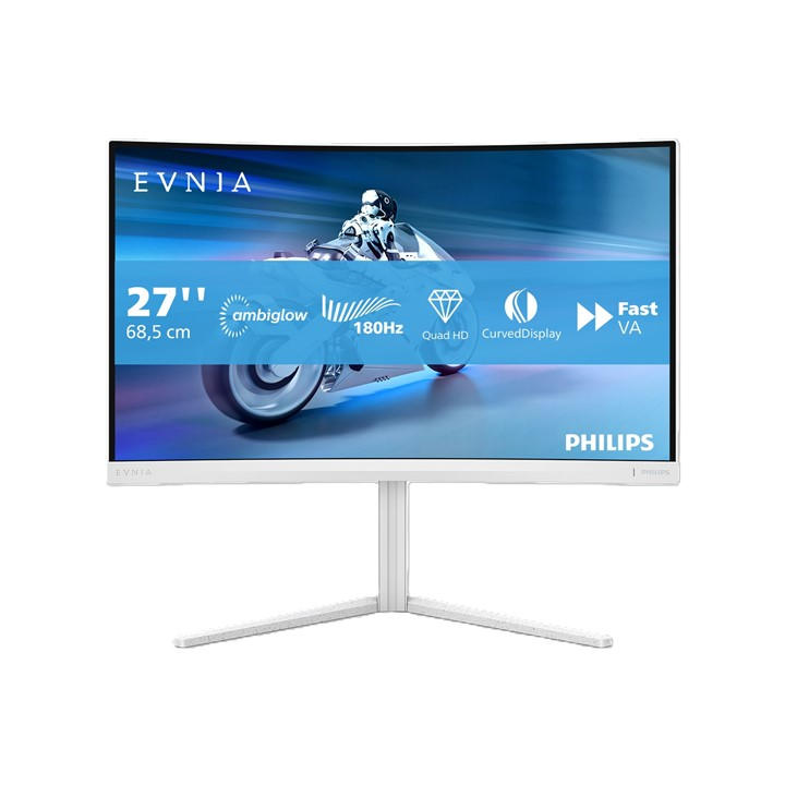 Philips Evnia 27M2c5501/00 Quad Hd 27" Curved Va Lcd Gaming Monitor - White, White - Image 9