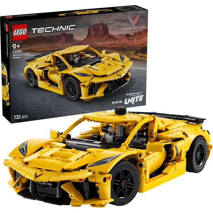 LEGO Technic Chevrolet Corvette Stingray 42205 | Toys for 9+ Year Old Boys, Race Car Model Kit, 8-Cylinder Engine & Differential, Kids' Room Decor, Birthday Gift, 732 Pieces - Image 14