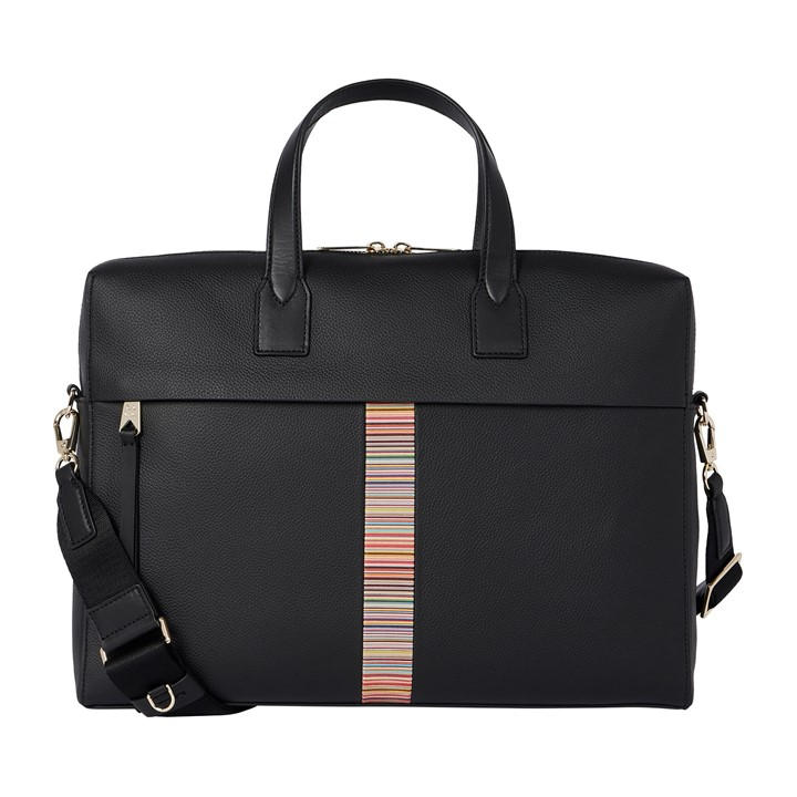 Paul Smith Men's Folio Leather Laptop Bag - Black - Image 3