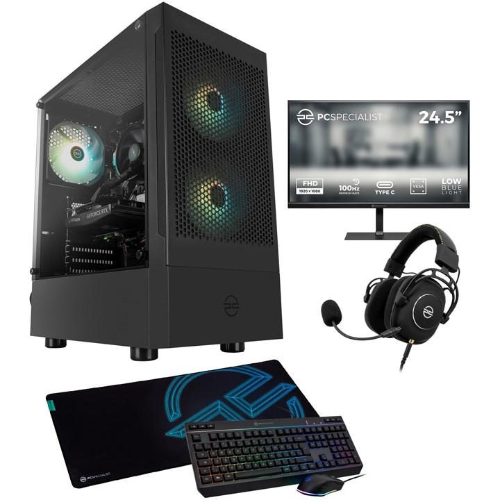 Pcspecialist Black Wraith 142 Bundle Gaming Pc - Ryzen 5 5500 Rtx 3050 16Gb Ram 512Gb Ssd - Full Setup, Sports Direct - Image 2