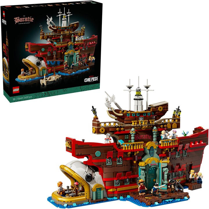 LEGO ONE PIECE The Baratie Floating Restaurant 75640 | Set for Adults, 3D Display Model Kit, Detailed Interior & 10 Minifigures, DIY Room Decor, Gift Idea, 3402 Pieces - Image 4